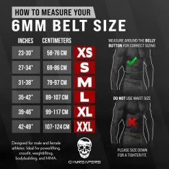 6mm Weightlifting Belt -Gymreapers Sale Shop 6mm leather belt size