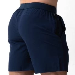 Performance Shorts - Navy 15 Performance Shorts - Navy -Gymreapers Sale Shop 7 inch navy back