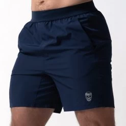 Performance Shorts - Navy 14 Performance Shorts - Navy -Gymreapers Sale Shop 7 inch navy side