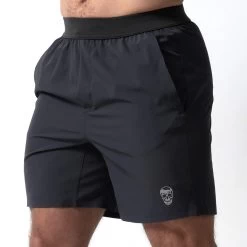 Performance Shorts - Obsidian -Gymreapers Sale Shop 7 inch obsidian side