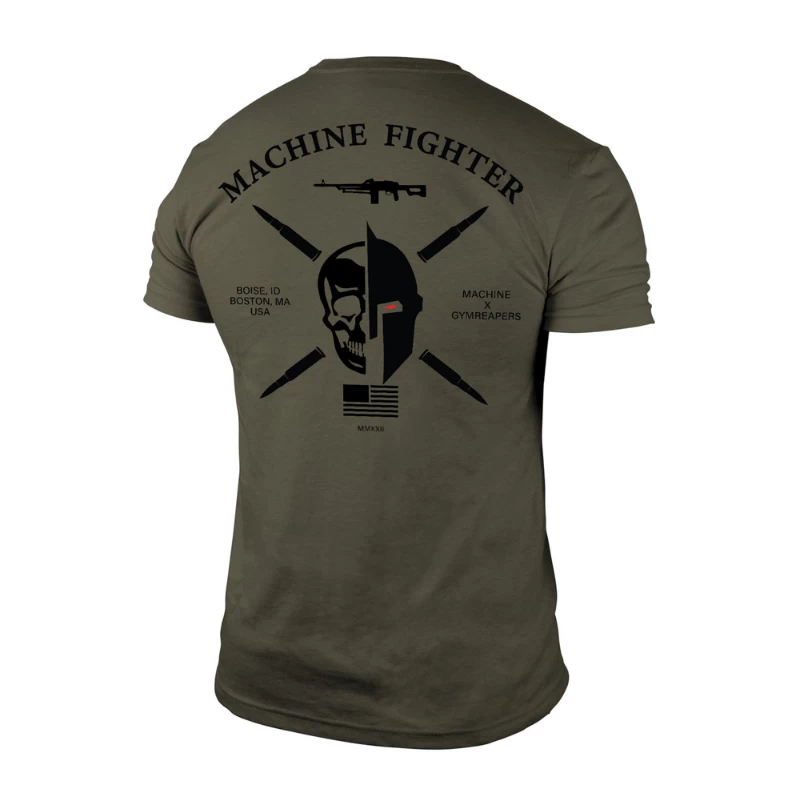 7.62 Machine Fighter Tee - Military Green 3 7.62 Machine Fighter Tee - Military Green