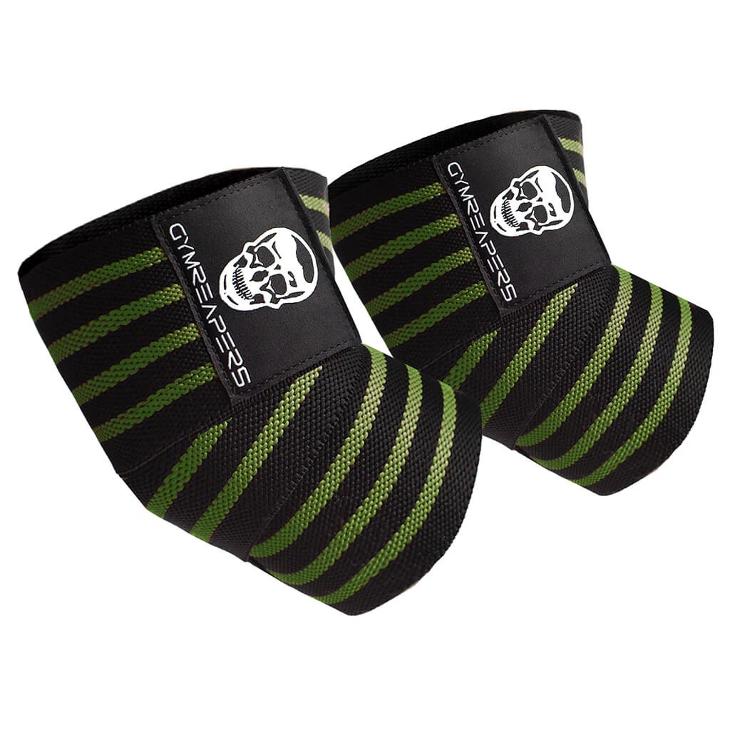 Gymreapers Elbow Wraps - Green 3 Gymreapers Elbow Wraps - Green