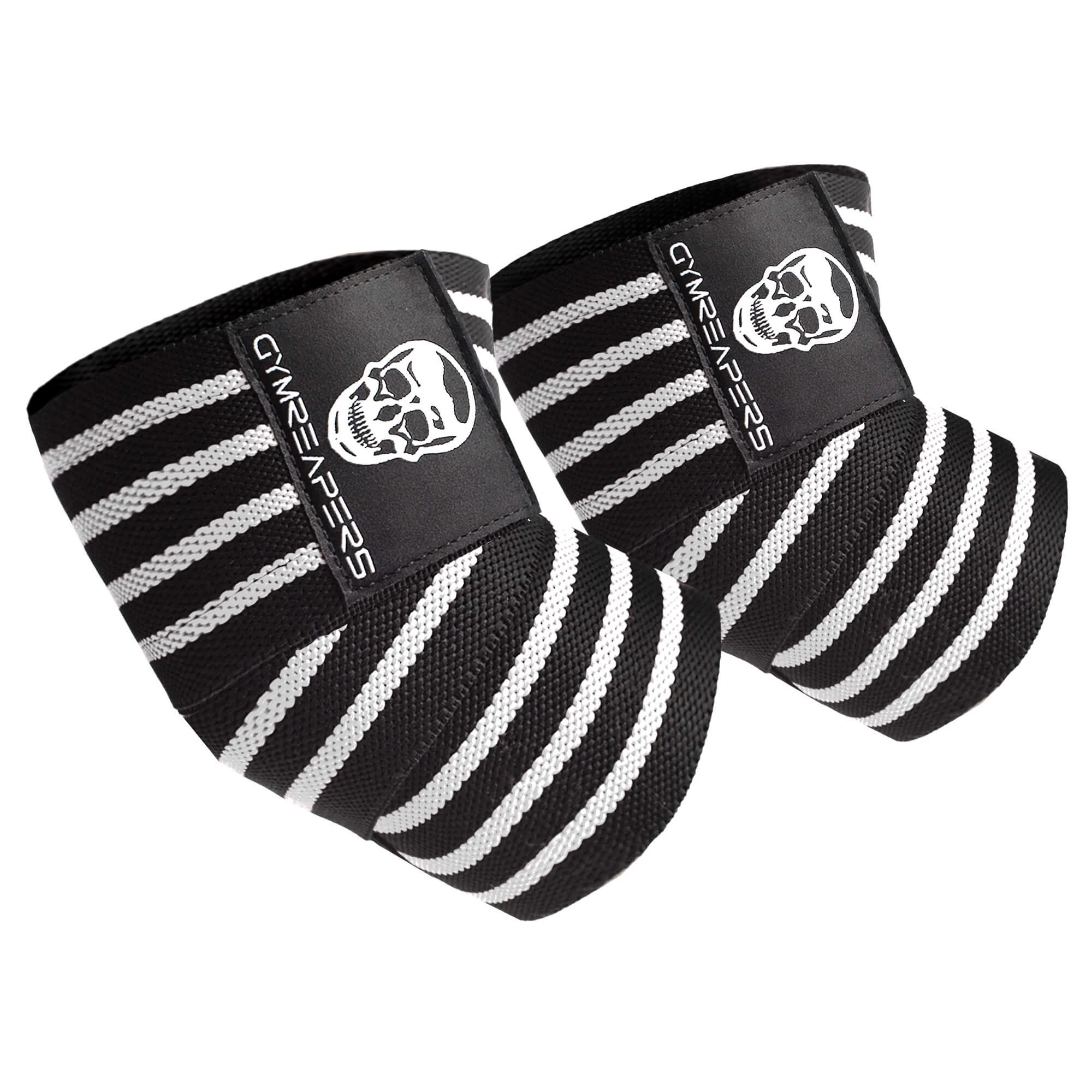 Gymreapers Elbow Wraps - Black/White 3 Gymreapers Elbow Wraps - Black/White