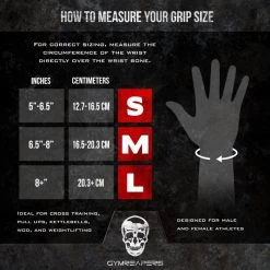 Gymreapers Lifting Grips - Green -Gymreapers Sale Shop Grip Size Chart 1 c5b2ba85 1459 4202 bb9a d4a579d9625d