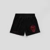 Mesh Training Shorts - Black/Red -Gymreapers Sale Shop Mesh Shorts Black Red Front