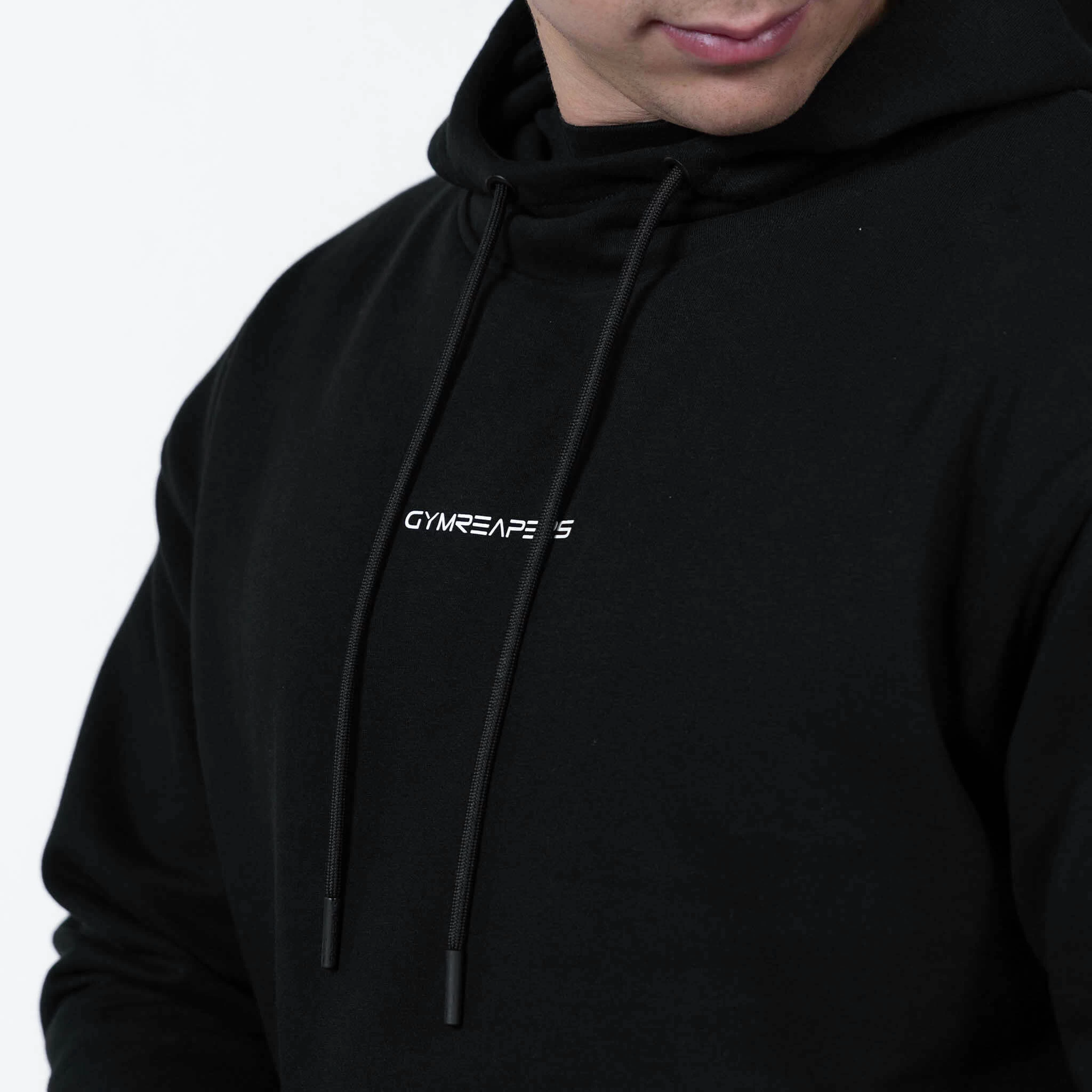 Ascend Mockneck Hoodie - Black/White 4 Ascend Mockneck Hoodie - Black/White - Image 2