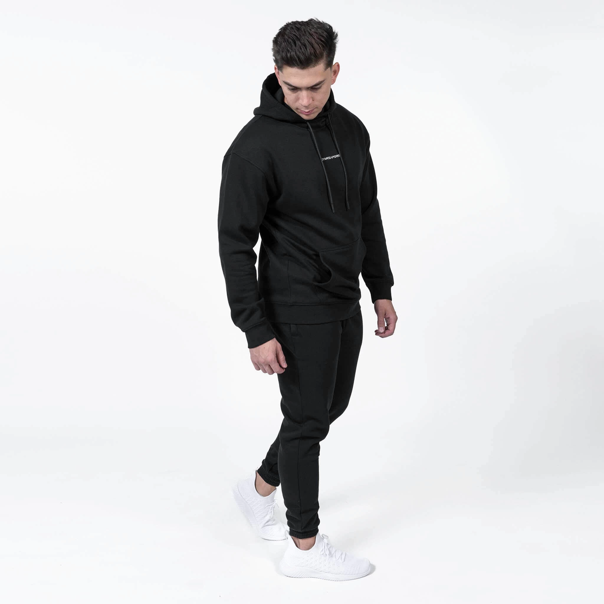 Ascend Mockneck Hoodie - Black/White 5 Ascend Mockneck Hoodie - Black/White - Image 3