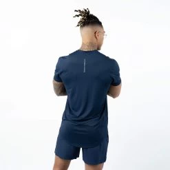 Performance Short Sleeve Shirt - Navy -Gymreapers Sale Shop Performance Short Sleeve Navy Back