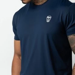 Performance Short Sleeve Shirt - Navy -Gymreapers Sale Shop Performance Short Sleeve Navy Detail