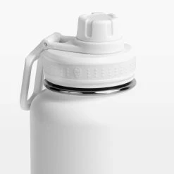 32 Oz Stainless Steel Water Bottle - White -Gymreapers Sale Shop chug lid detail white