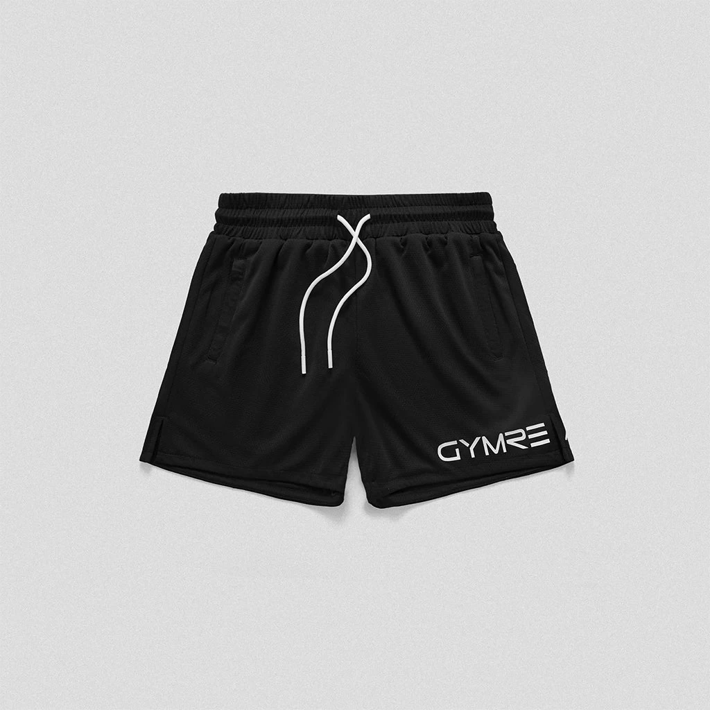 Core Mesh Training Shorts - Black/White 3 Core Mesh Training Shorts - Black/White