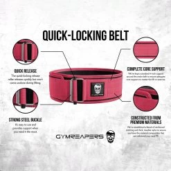 Gymreapers Quick Locking Weightlifting Belt - Pink 9 Gymreapers Quick Locking Weightlifting Belt - Pink -Gymreapers Sale Shop details pink