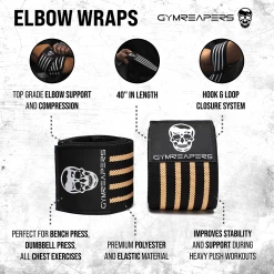 Gymreapers Elbow Wraps - Tan -Gymreapers Sale Shop elbowwrapgraphict 1024