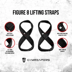 Figure 8 Lifting Straps -Gymreapers Sale Shop figure 8 strap details
