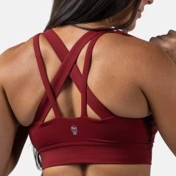 Harmony Bra - Ember Red 7 Harmony Bra - Ember Red -Gymreapers Sale Shop harmony bra ember red close up