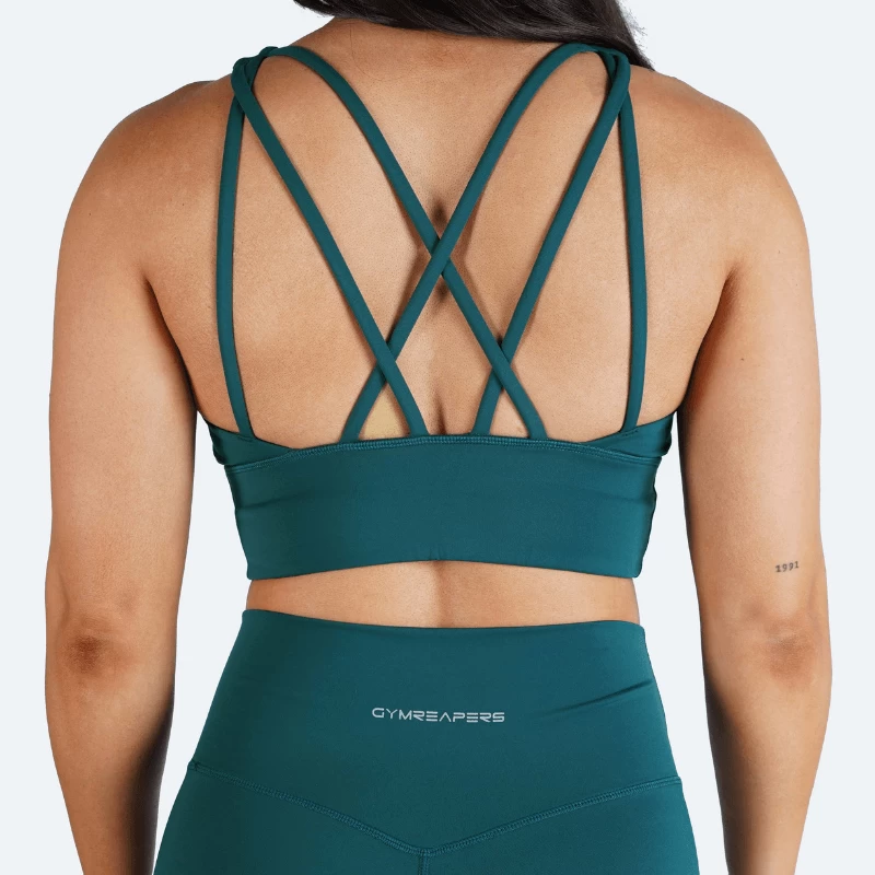 Revive High Neck Bra - Emerald 4 Revive High Neck Bra - Emerald - Image 2