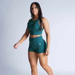 Revive High Neck Bra - Emerald 9 Revive High Neck Bra - Emerald -Gymreapers Sale Shop high neck bra emerald full