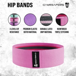 Hip Bands - 3 Pack (Pastel) -Gymreapers Sale Shop hip bands details