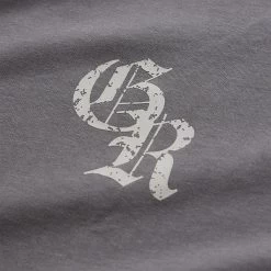 Initial Tee - Charcoal -Gymreapers Sale Shop initial tee charcoal detail