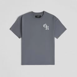 Initial Tee - Faded Blue