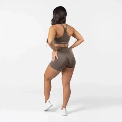 Legacy Shorts - Deep Taupe -Gymreapers Sale Shop legacy shorts deep taupe back full