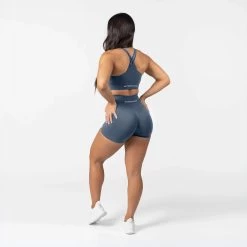 Legacy Shorts - Pale Blue -Gymreapers Sale Shop legacy shorts pale blue back full