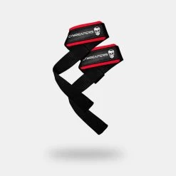 Lifting Straps | Premium Padded Weightlifting Straps - Black/Red