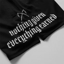 Mantra Shorts - Black/White -Gymreapers Sale Shop mantra mesh shorts black white detail