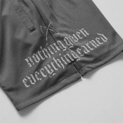 Mantra Shorts - Charcoal 7 Mantra Shorts - Charcoal -Gymreapers Sale Shop mantra mesh shorts charcoal detail