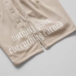 Mantra Shorts - Khaki -Gymreapers Sale Shop mantra mesh shorts khaki detail