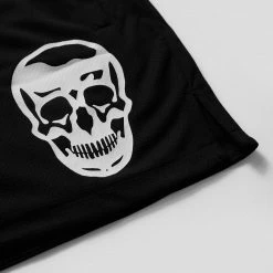 Mesh Training Shorts - Black/White -Gymreapers Sale Shop mesh shorts black white skull detail