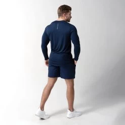 Performance Long Sleeve Shirt - Navy -Gymreapers Sale Shop performance shirt navy back