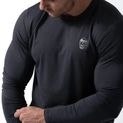 Performance Long Sleeve Shirt - Obsidian 9 Performance Long Sleeve Shirt - Obsidian -Gymreapers Sale Shop performance shirt obsidian close up