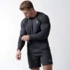 Performance Long Sleeve Shirt - Obsidian -Gymreapers Sale Shop performance shirt obsidian front