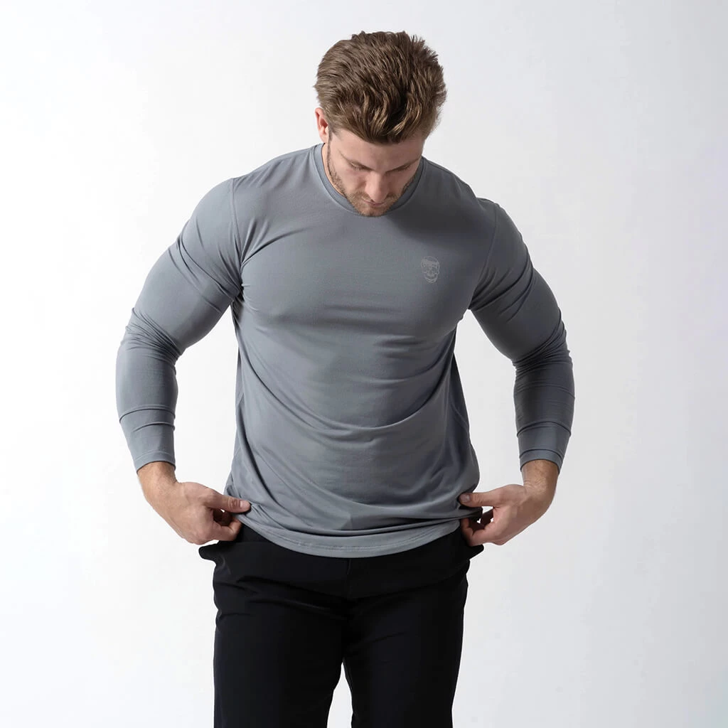 Performance Long Sleeve Shirt - Steel 4 Performance Long Sleeve Shirt - Steel - Image 2