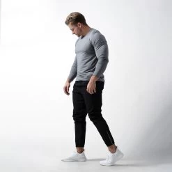Performance Long Sleeve Shirt - Steel 8 Performance Long Sleeve Shirt - Steel -Gymreapers Sale Shop performance shirt steel side