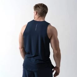 Performance Tank Top - Navy 9 Performance Tank Top - Navy -Gymreapers Sale Shop performance tank navy detail