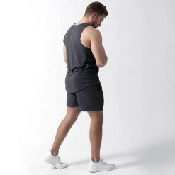 Performance Tank Top - Obsidian -Gymreapers Sale Shop performance tank obsidian back