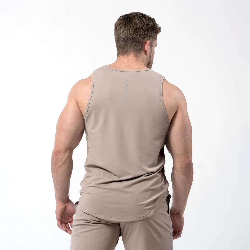 Performance Tank Top - Taupe 5 Performance Tank Top - Taupe - Image 3
