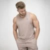 Performance Tank Top - Taupe -Gymreapers Sale Shop performance tank taupe detail