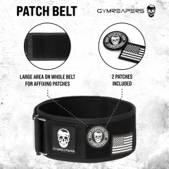 Quick Locking Weightlifting Belt (with Patches) 16 Quick Locking Weightlifting Belt (with Patches) -Gymreapers Sale Shop quicklock belt graphic