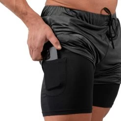 React Training Shorts - Gray -Gymreapers Sale Shop react training shorts gray phone pocket