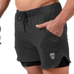 React Training Shorts - Gray -Gymreapers Sale Shop react training shorts gray side
