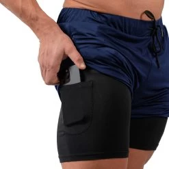 React Training Shorts - Navy -Gymreapers Sale Shop react training shorts navy phone pocket