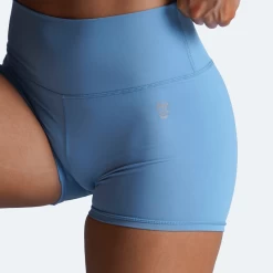 Revive 4" Shorts - Sky Blue -Gymreapers Sale Shop revive 4 inch shorts blue kneel zoom