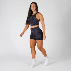 Revive Biker Shorts - Midnight Camo -Gymreapers Sale Shop revive camo biker shorts full