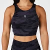 Revive High Neck Bra - Midnight Camo 2 Revive High Neck Bra - Midnight Camo -Gymreapers Sale Shop revive camo bra black front
