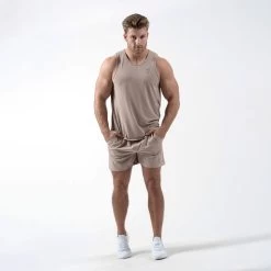 Performance Shorts - Taupe 14 Performance Shorts - Taupe -Gymreapers Sale Shop shorts taupe full