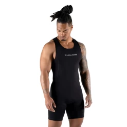 Apex Weightlifting Singlet - Black (IPF Approved) -Gymreapers Sale Shop singlet black