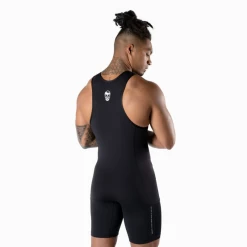 Apex Weightlifting Singlet - Black (IPF Approved) -Gymreapers Sale Shop singlet black back